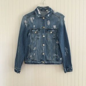 bp x Nordstrom Distressed Denim Jacket